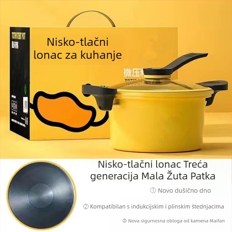 Harrow novi stil mali žuti patak mikro lonac za kuhanje pod pritiskom lonac za kuhanje kućanski lonac za juhu pod pritiskom od 7L mikro lonac za kuhanje juhe pod pritiskom poklon lonac