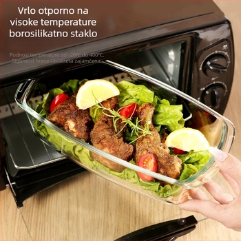 Pravokutni kalup za pečenje tosta, lagani kalup za tortu od sira, okrug sir, jogurt torta, posebna staklena posuda otporna na toplinu