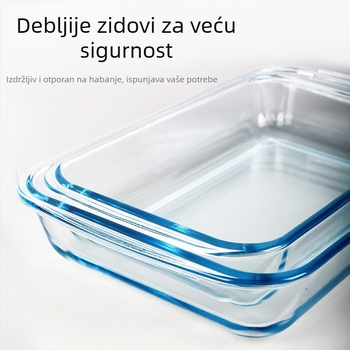 Pravokutni kalup za pečenje tosta, lagani kalup za tortu od sira, okrug sir, jogurt torta, posebna staklena posuda otporna na toplinu