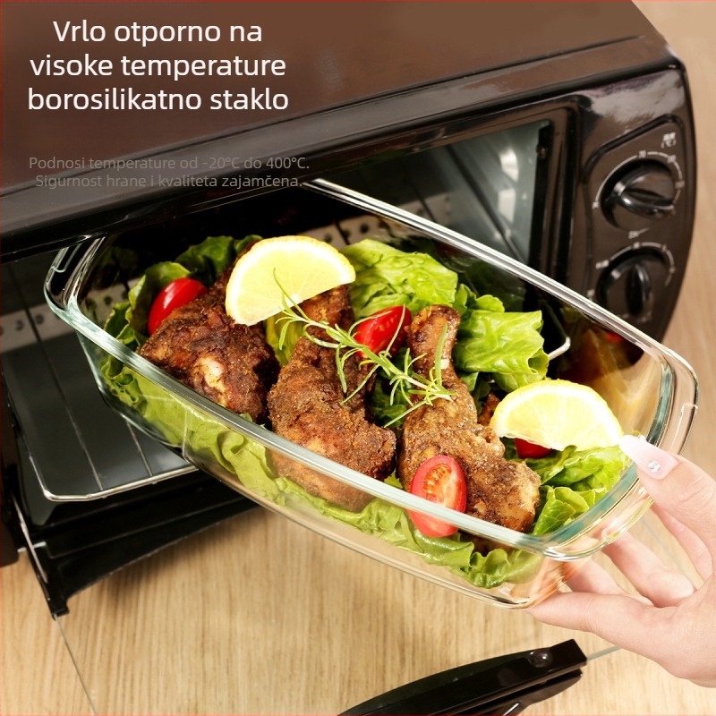 Pravokutni kalup za pečenje tosta, lagani kalup za tortu od sira, okrug sir, jogurt torta, posebna staklena posuda otporna na toplinu