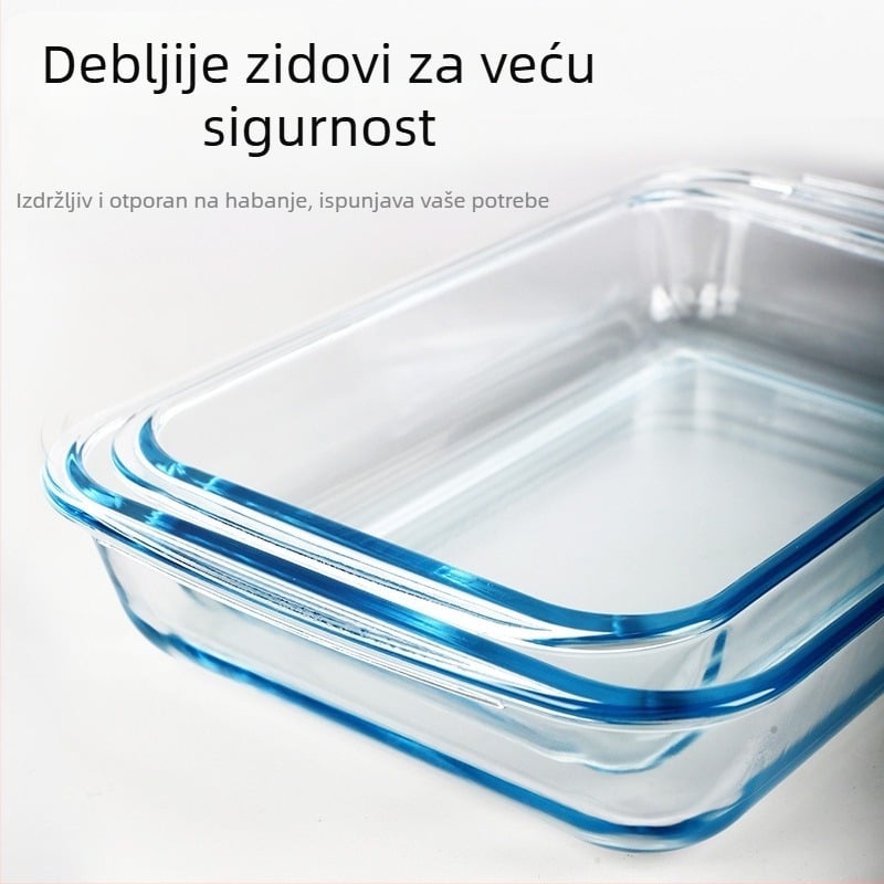 Pravokutni kalup za pečenje tosta, lagani kalup za tortu od sira, okrug sir, jogurt torta, posebna staklena posuda otporna na toplinu