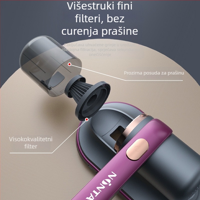 Bežični instrument za uklanjanje grinja, usisavač za krevet, kućanski ručni, snažan stroj za uklanjanje grinja, uklanjanje prašine, uklanjanje artefakata grinja za majke i dojenčad, prekogranično