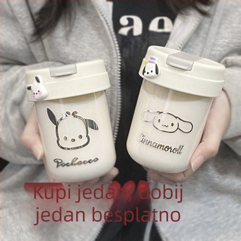 [kupi jedan, dobi jedan gratis] Ležerne šalice s poklopcem, visoke mini, slatke, kompaktne, prijenosne šalice za parove