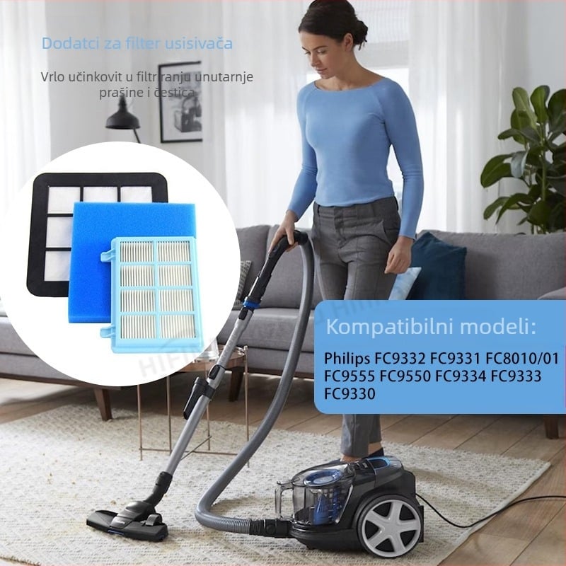 Pogodno za dodatke za usisavače Philips FC9331 FC9332 FC8010 HEPA filter
