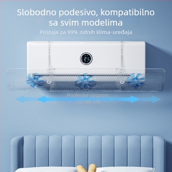 Vjetrobransko staklo klima uređaja bez probijanja, viseći deflektor zraka protiv izravnog puhanja, kućanski zidni deflektor za izlaz zraka za klima uređaj, veleprodaja