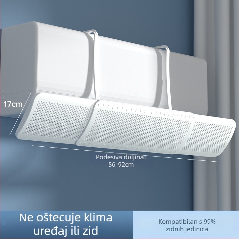 Vjetrobransko staklo klima uređaja, Zaštita od izravnog puhanja, Pregrada za izlaz zraka klima uređaja bez ugradnje, Deflektor vjetra, Univerzalna pregrada za montažu na zid - veleprodaja