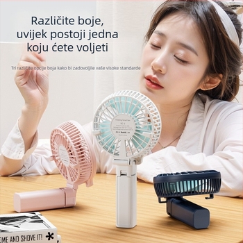 ručni sklopivi ventilator, veliki vjetar, stolni prijenosni USB punjač, mini mali ventilator, prilagođeni poklon, logotip