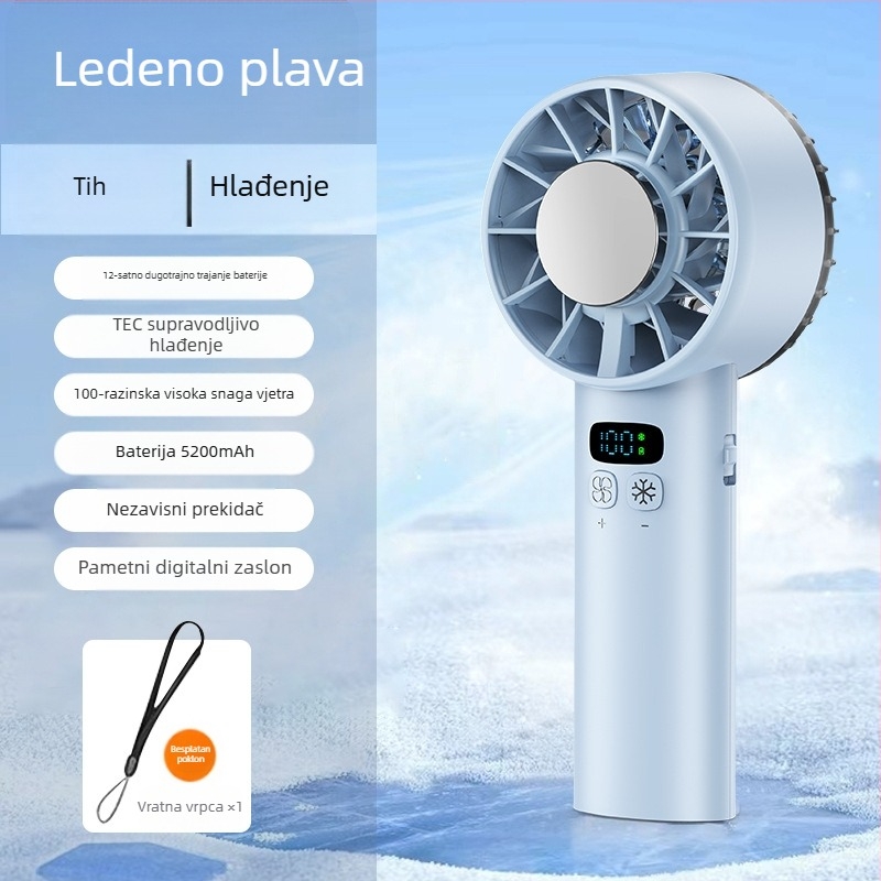Novi ručni ventilator za hlađenje iz 2025., Ice Mute, 100 brzina, prijenosni USB mini ventilator velike brzine