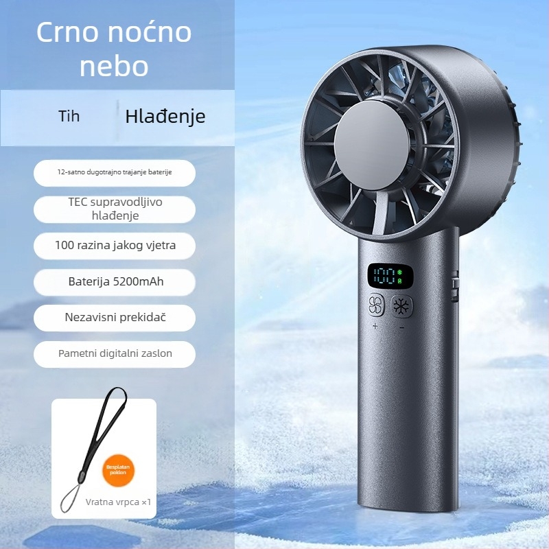 Novi ručni ventilator za hlađenje iz 2025., Ice Mute, 100 brzina, prijenosni USB mini ventilator velike brzine