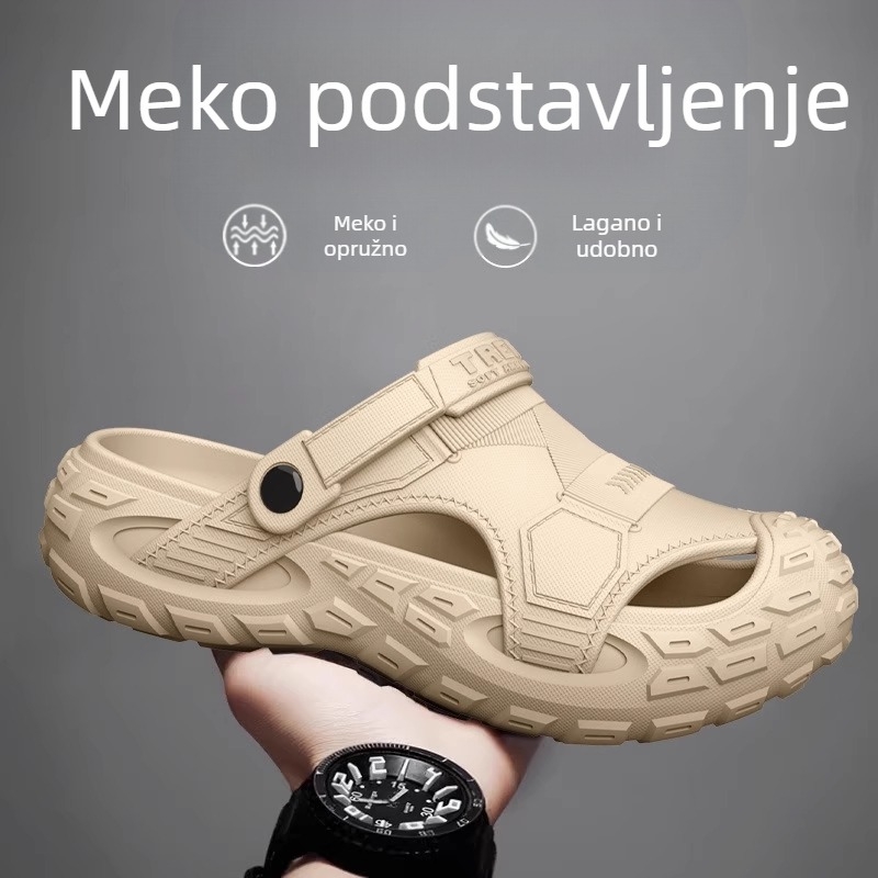 Muške ljetne sandale, vanjske cipele, neklizajuće, s mekanim donjim prstima, papuče za vanjsku vožnju, sportske klompe za plažu, velike veličine 47