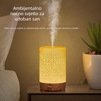 Šareni ultrazvučni ovlaživač zraka s pukotinom od drva, stolni USB, kućanski, velikog kapaciteta, spavaća soba, mala stolna lampa, stroj za aromaterapiju