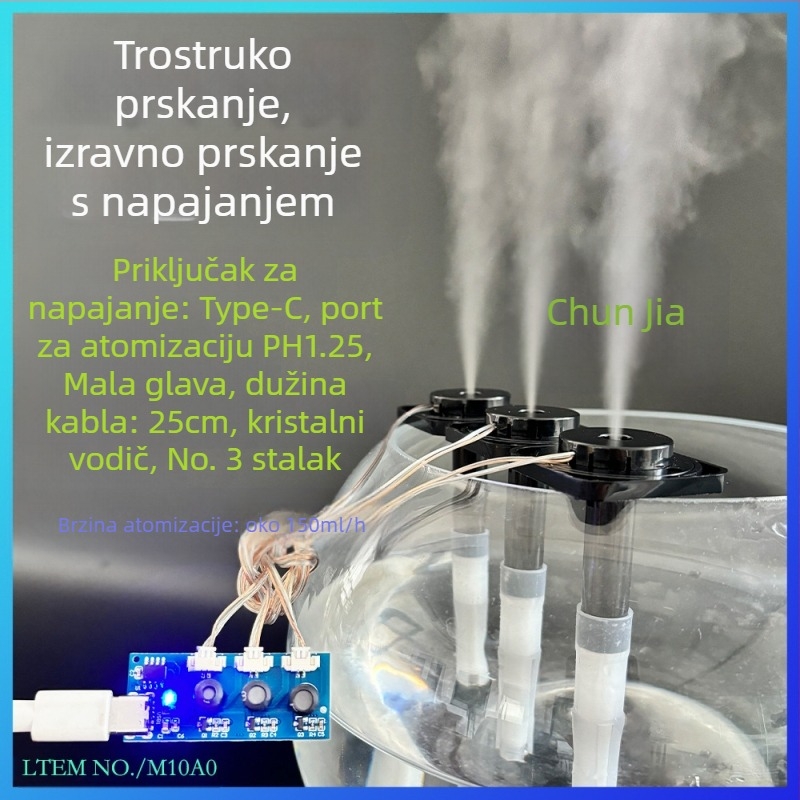 Chun Jia San modul za ovlaživanje zraka, DIY ploča za raspršivanje, pogon raspršivanja, 1 povlačenje, 3 količina magle za zalijevanje biljaka