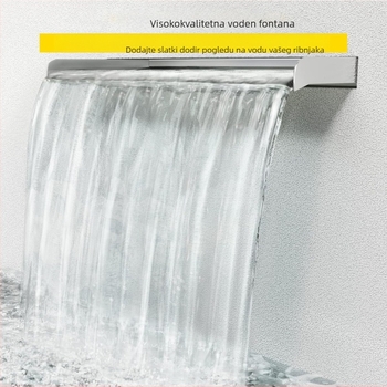 Fontana za bazen od nehrđajućeg čelika, vodopad za bazen, preljev s priključkom za cijevi, pravokutni vrtni vanjski, direktna opskrba tvornicom
