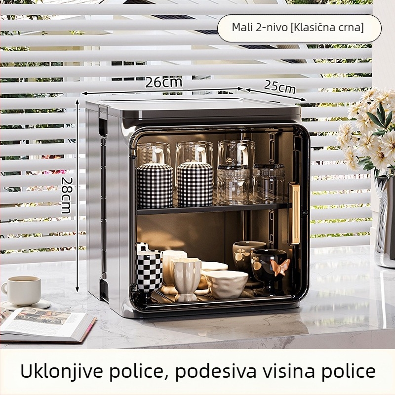 Stalak za pohranu šalica otporan na prašinu, stolni držač za šalice za čaj, kutija za pohranu čaja, držač za šalice za kavu, sušilica za šalice