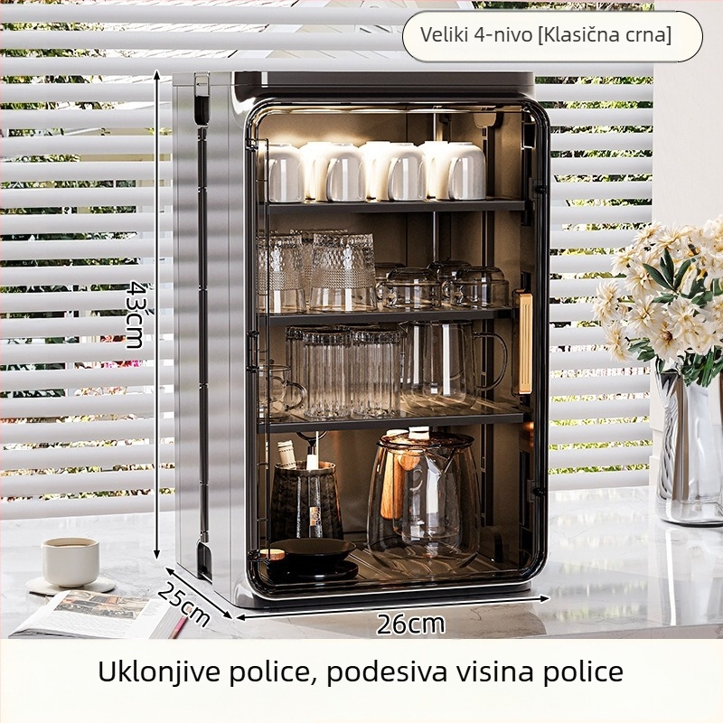 Stalak za pohranu šalica otporan na prašinu, stolni držač za šalice za čaj, kutija za pohranu čaja, držač za šalice za kavu, sušilica za šalice