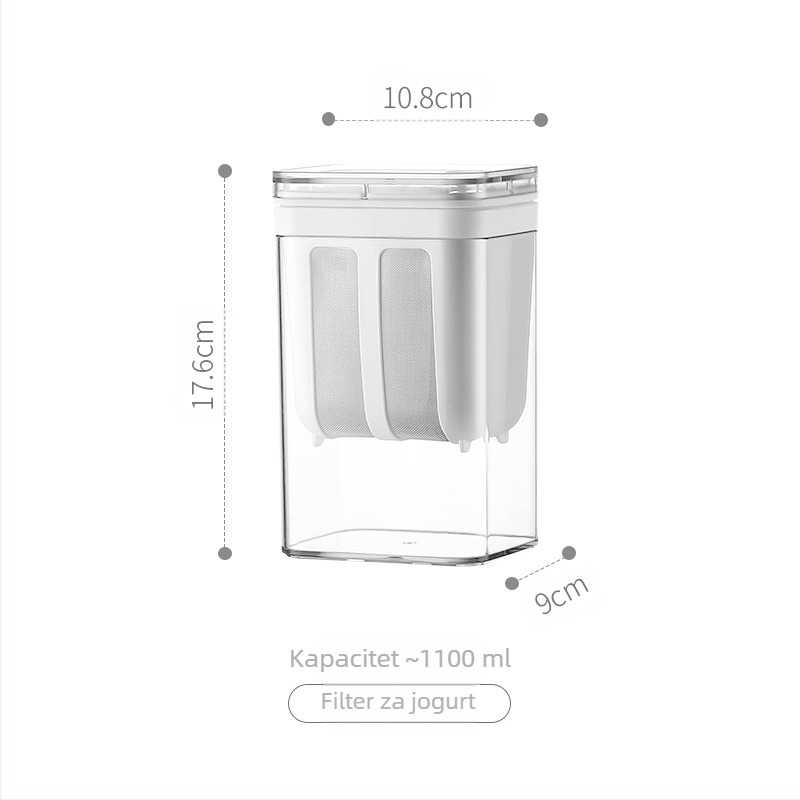 Japanski filter za jogurt, mrežasti filter za jogurt, enzimski filter za sirutku, propuštanje bakterija mliječne kiseline, novi odvod, posuda za hrskavost