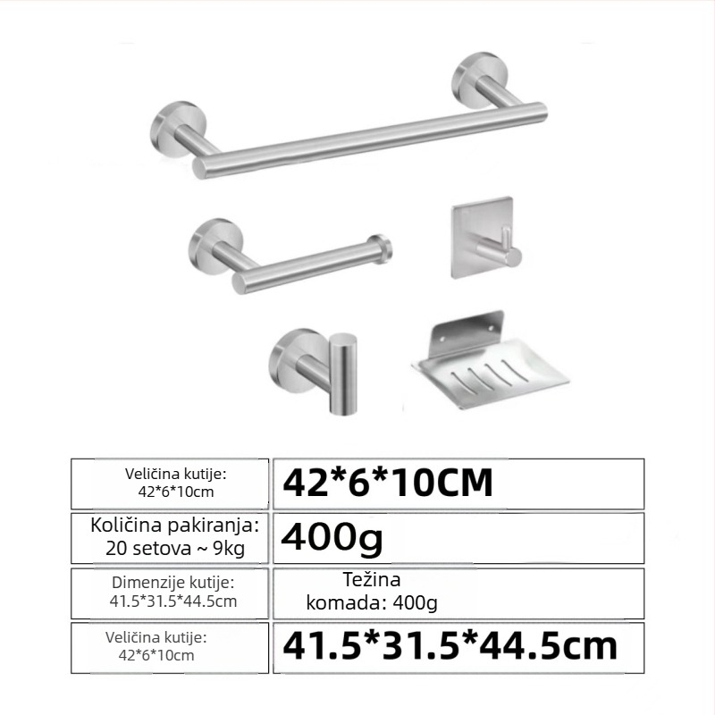 Prekogranični privjesak za kupaonicu od nehrđajućeg čelika, vješalica za ručnike, privjesak za kupaonicu, držač za ručnike, privjesak za toaletni papir