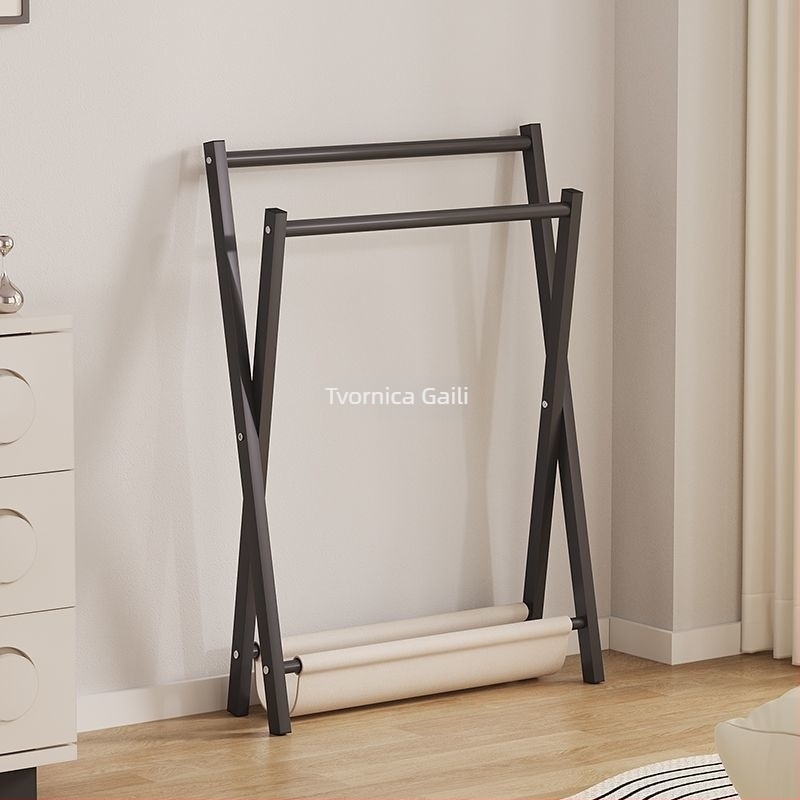 Privremena vješalica za odjeću na sklapanje uz krevet i uz krevet za spavanje noću, mala vješalica za kapute na podu za spavaću sobu