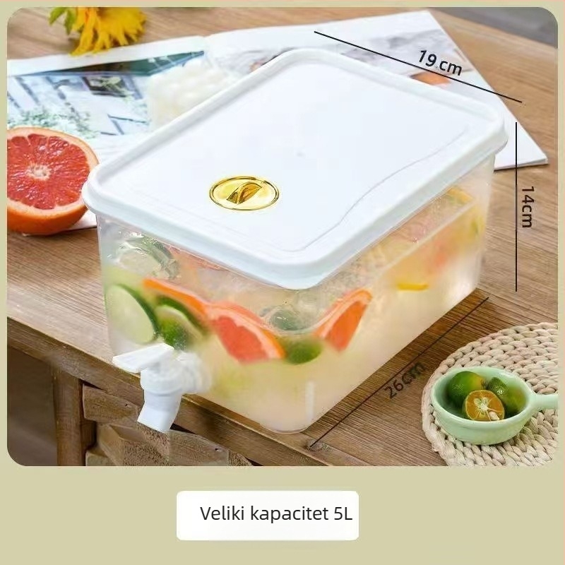 Japanska plastična boca za hladnu vodu, ljetna kućna boca za hladnu vodu velikog kapaciteta, filter za bocu za hladnu vodu, otporna na visoke temperature, zatvorena, čajnik za hladnjak i sok