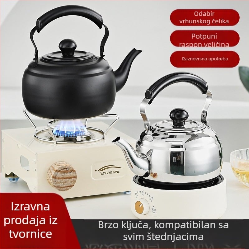 Hongmeishun čajnik od nehrđajućeg čelika, filter za čaj s mrežicom, indukcijsko kuhalo za kipuću vodu, čajnik za restorane, vanjski električni keramički štednjak, lonac za vodu