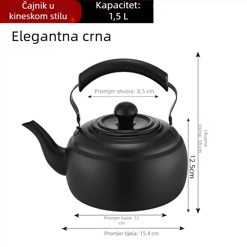 Hongmeishun čajnik od nehrđajućeg čelika, filter za čaj s mrežicom, indukcijsko kuhalo za kipuću vodu, čajnik za restorane, vanjski električni keramički štednjak, lonac za vodu