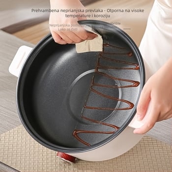 Višenamjenski električni lonac za kuhanje, kućanski integrirani električni vrući lonac, studentski dom, kuhanje rezanaca, mali električni lonac, mali električni wok