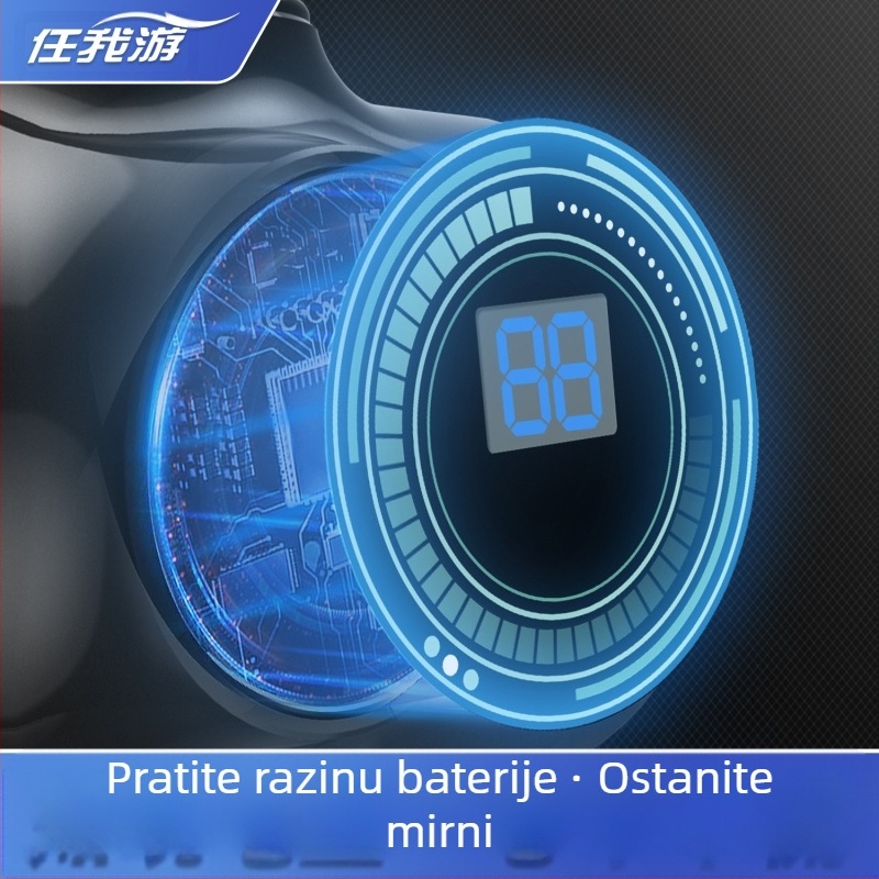 Digitalni zaslon za automobilski usisavač, pogodan za dom i automobil, dvostruke namjene, prijenosni ručni usisavač velike snage, tihi