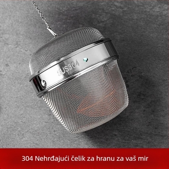 ♡ Kuglica za začin od nehrđajućeg čelika 304, rotirajuća kuglica za filter za čaj, nehrđajući čelik, Weibao