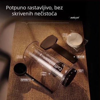 Ljubavni tlak tlaka prozirni vanjski prijenosni ručni aparat za kavu s lončićem za kavu ručni aparat za kavu dijeliti glazbu s lončićem za kavu