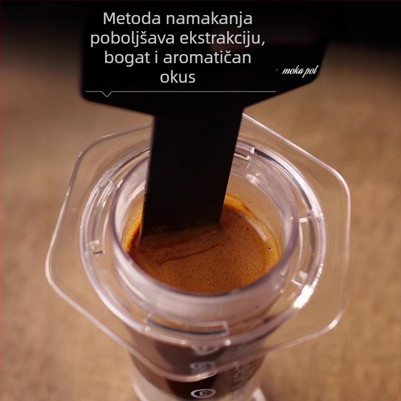 Ljubavni tlak tlaka prozirni vanjski prijenosni ručni aparat za kavu s lončićem za kavu ručni aparat za kavu dijeliti glazbu s lončićem za kavu