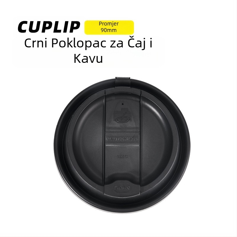 Integrirani poklopac za čaj i kavu kalibra 90, moderni poklopac za šalicu mliječnog čaja u boji snijega, plastični poklopac za jednokratnu upotrebu, integrirani poklopac za šalicu kave