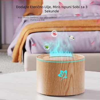 2025 Novi simulacijski stroj za aromaterapiju plamenom Kućni stolni stroj za aromaterapiju ružom Spavaća soba Ured Veliki ovlaživač zraka s volumenom magle