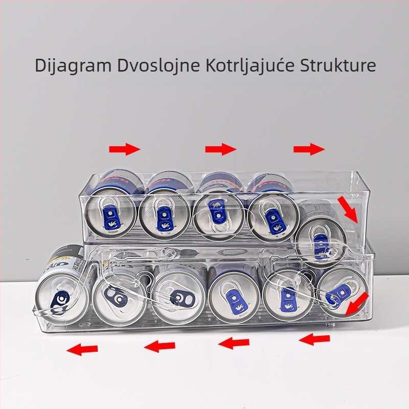 Ljetni hladnjak za pića, dvoslojna kutija za pohranu, plastična prozirna sklopiva kutija za pivo i Coca-Colu, ladica za pohranu