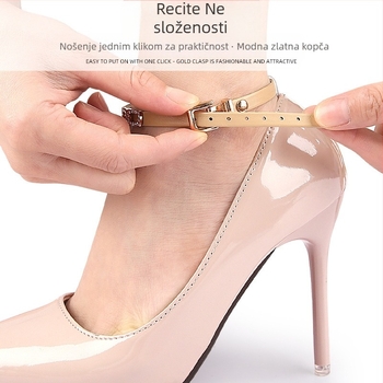 Ženske ravne vezice za cipele s dijamantnom kopčom, visoke pete, nepropusne za velike, male, fiksne vezice bez ugradnje