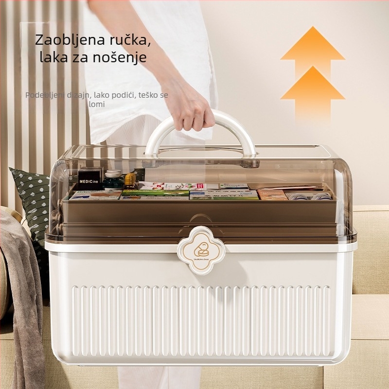 Kutija za lijekove za kućnu upotrebu Kutija za pohranu kućanskih lijekova Mala kutija za lijekove Velika kutija za lijekove velikog kapaciteta