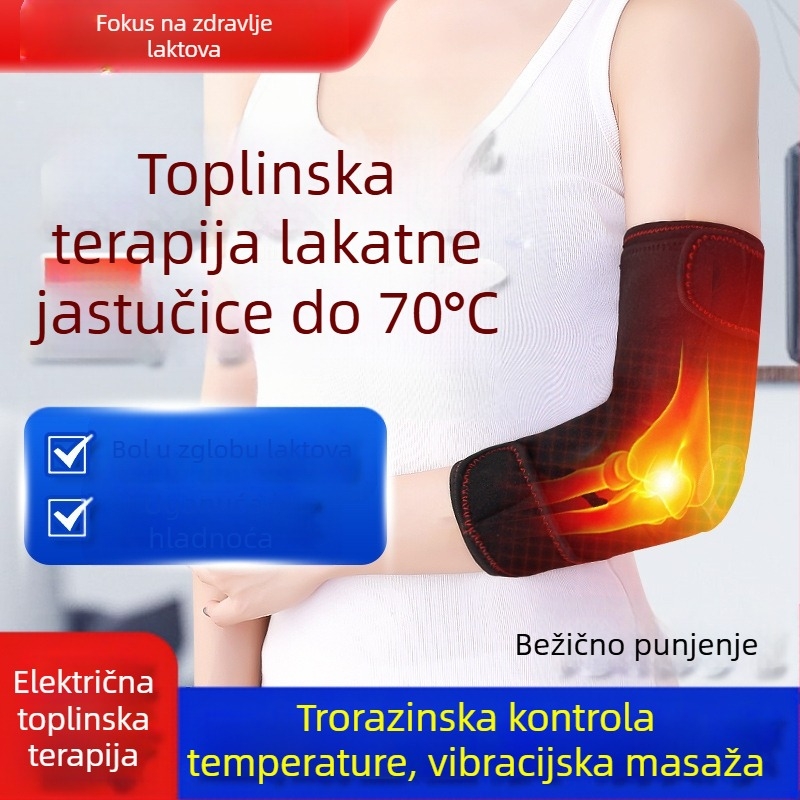 Električna moxibustion topla masaža grijani jastučići za laktove za muškarce i žene grijaći štitnik za vrat, rukave, tenis, sport, fizioterapija, punjenje