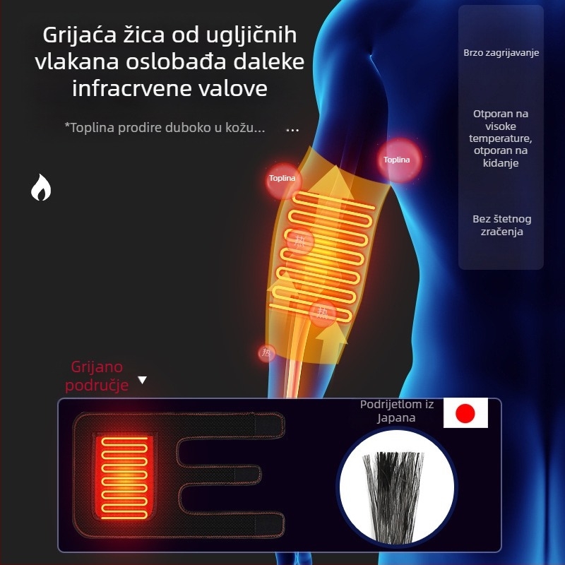 Električna moxibustion topla masaža grijani jastučići za laktove za muškarce i žene grijaći štitnik za vrat, rukave, tenis, sport, fizioterapija, punjenje