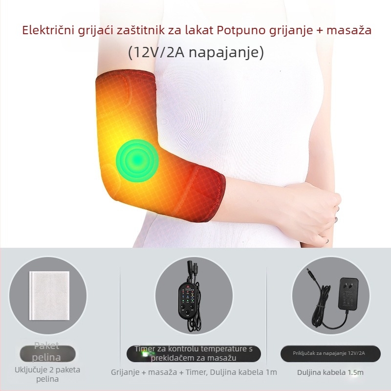 Električna moxibustion topla masaža grijani jastučići za laktove za muškarce i žene grijaći štitnik za vrat, rukave, tenis, sport, fizioterapija, punjenje