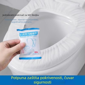 Jednokratni jastuk za WC školjku, putni artefakt, dvoslojni zadebljani vodootporni pokrov za WC školjku za trudnice, protiv prljavštine, jastuk za toaletni papir, pokrov za WC školjku
