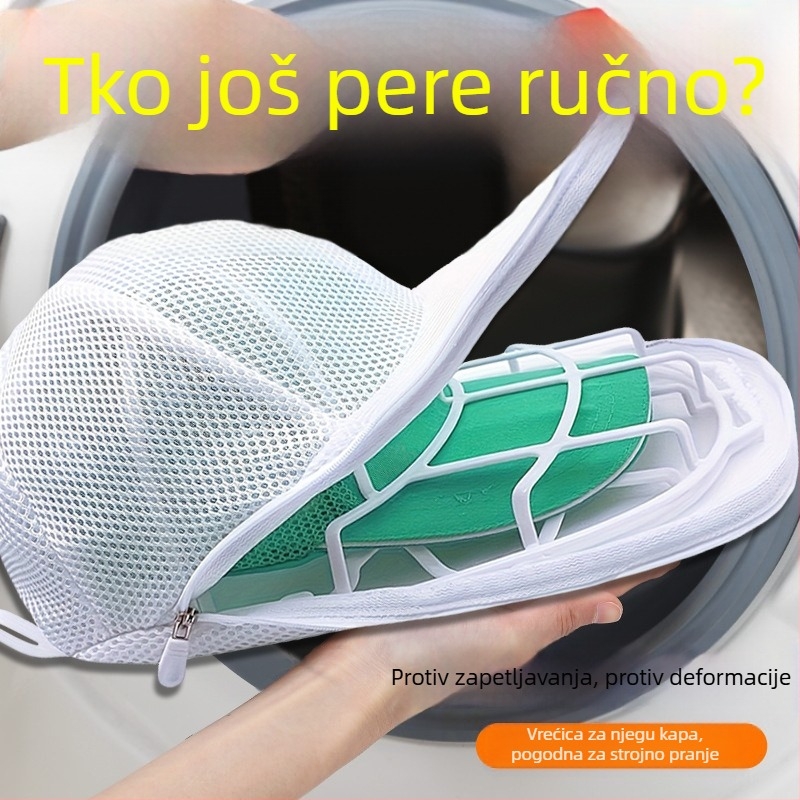 Vreća za pranje i zaštitu bejzbolskih kapa, Posebna vrećica za čišćenje protiv deformacija za perilicu rublja, Stalak za pranje kućnih kapa, Vreća za rublje za pranje i zaštitu kapa