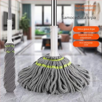 Set za krpanje s rotirajućim cijeđenjem bez upotrebe ruku, Picasso rotirajući mop s automatskim cijeđenjem, mop s ultra finim vlaknima