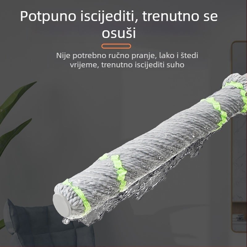 Set za krpanje s rotirajućim cijeđenjem bez upotrebe ruku, Picasso rotirajući mop s automatskim cijeđenjem, mop s ultra finim vlaknima