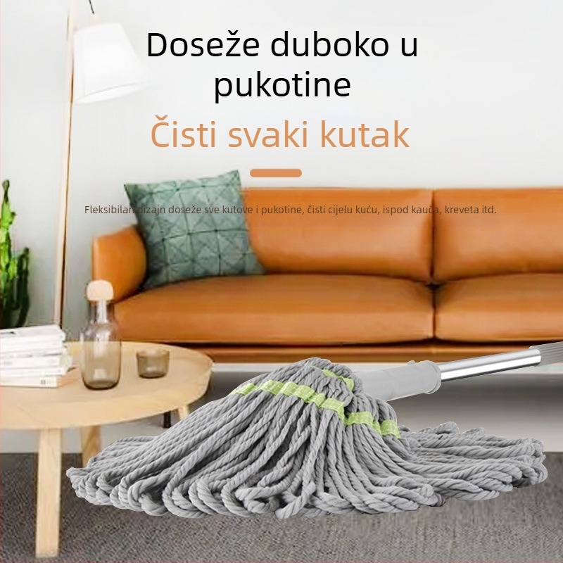 Set za krpanje s rotirajućim cijeđenjem bez upotrebe ruku, Picasso rotirajući mop s automatskim cijeđenjem, mop s ultra finim vlaknima