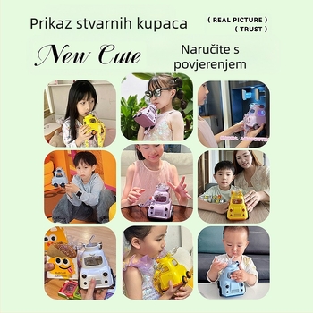 Autobus Automobil Čaša za vodu Crtana slamnata čaša Igračka Tritan Majka i beba Djeca Učenik Plastična čaša Velika čaša za trbuh