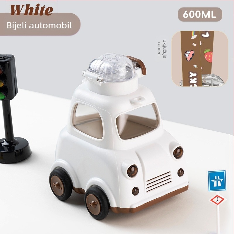 Autobus Automobil Čaša za vodu Crtana slamnata čaša Igračka Tritan Majka i beba Djeca Učenik Plastična čaša Velika čaša za trbuh