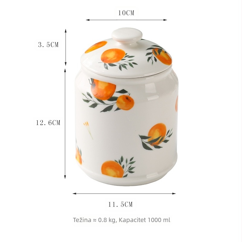 Nordijski stil, kućna keramička posuda za pohranu, posuda za kavu i grickalice, kuhinjsko svjetlo, luksuzna kuhinjska posuda za mast s poklopcem