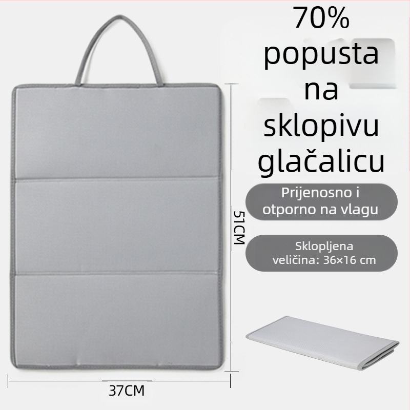Tri sklopiva daska za glačanje, podloga za glačanje, sklopiva prijenosna toplinska izolacijska podloga, ravno glačanje, viseća podloga za visoke temperature, pribor