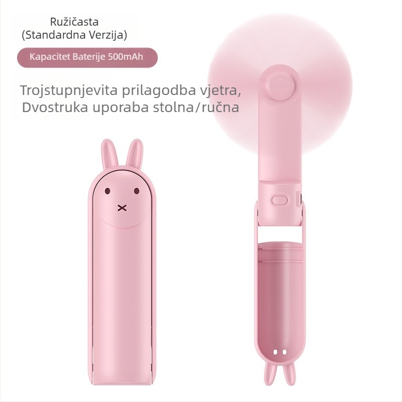 Mali ventilator s podesivom brzinom preko granica, turbinski ventilator koji se nosi oko vrata, USB mini tihi ručni prijenosni ventilator velike brzine s kontinuiranim radom