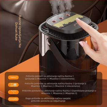 Novi prekogranični ovlaživač zraka s tri raspršivača, veliki raspršivač od 3L velikog kapaciteta, kućanski nijemi ovlaživač zraka za trudnice i bebe s noćnim svjetlom