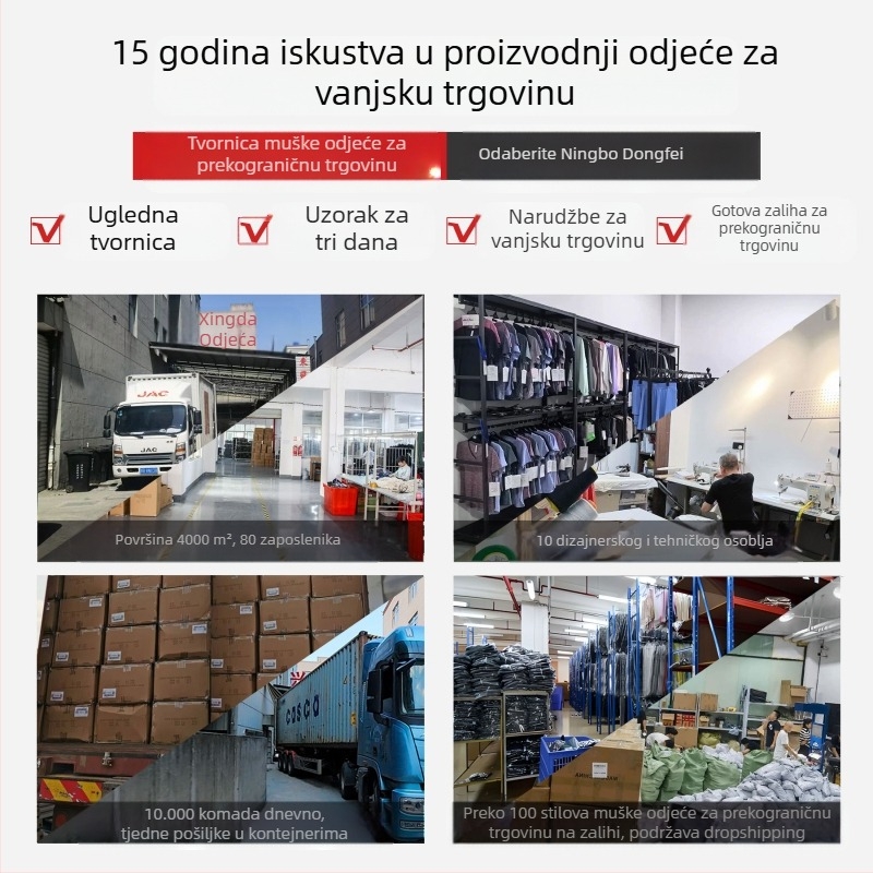 25 muških europskih i američkih prekograničnih veleprodajnih tvornica TEMU Xiyin Amazon Splicing Trendy Street Sports Casual Hlače